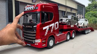 Unboxing Scania Car Transporter Truck 1/18 Scale | Diecast Model Cars