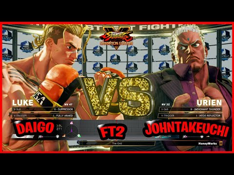 SFV CE - Daigo (Luke) vs John Takeuchi (Urien) - Fighting Games Replays🔥