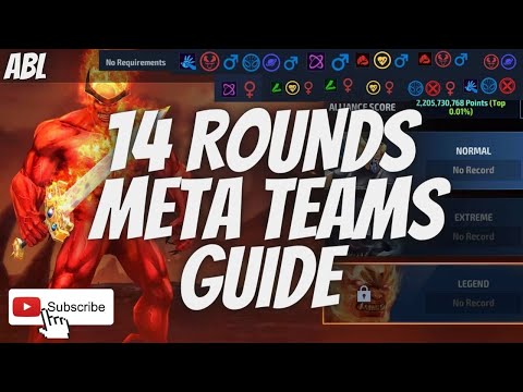 NEW META FOR ALLIANCE BATTLE : LEGEND ( ABL )14 ROUNDS  BEST CHARACTERS / TEAMS| Marvel Future Fight