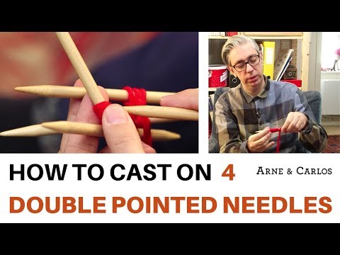 How to cast on 4 double pointed needles the easiest way by ARNE&CARLOS