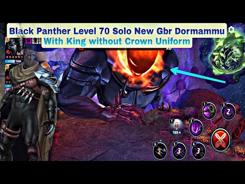 Black Panther Level 70 Solo New Gbr Dormammu With King without Crown Uniform - Marvel Future Fight