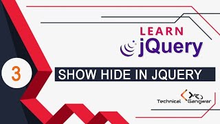 Part 3 : Show Hide effects in jQuery | jQuery Tutorial in Hindi