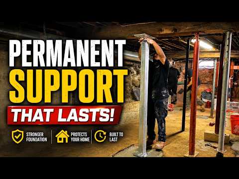 Permanently Stabilizing a Weak Basement Beam with SmartJacks