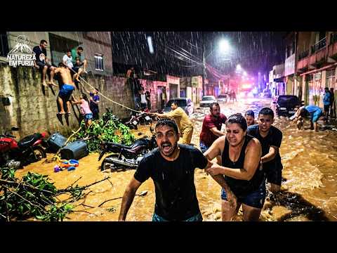 MEDO VOLTA A MINAS GERAIS: Chuva forte, granizo e ruas tomadas pela água
