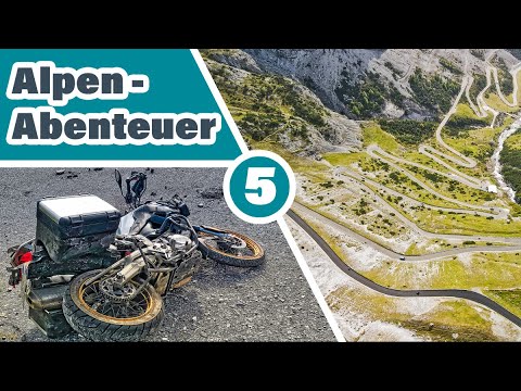 Sturz mit Motorrad | Stilfser Joch | Motorradabenteuer in den Alpen | 5/5 | 🌄 | Gaviapass