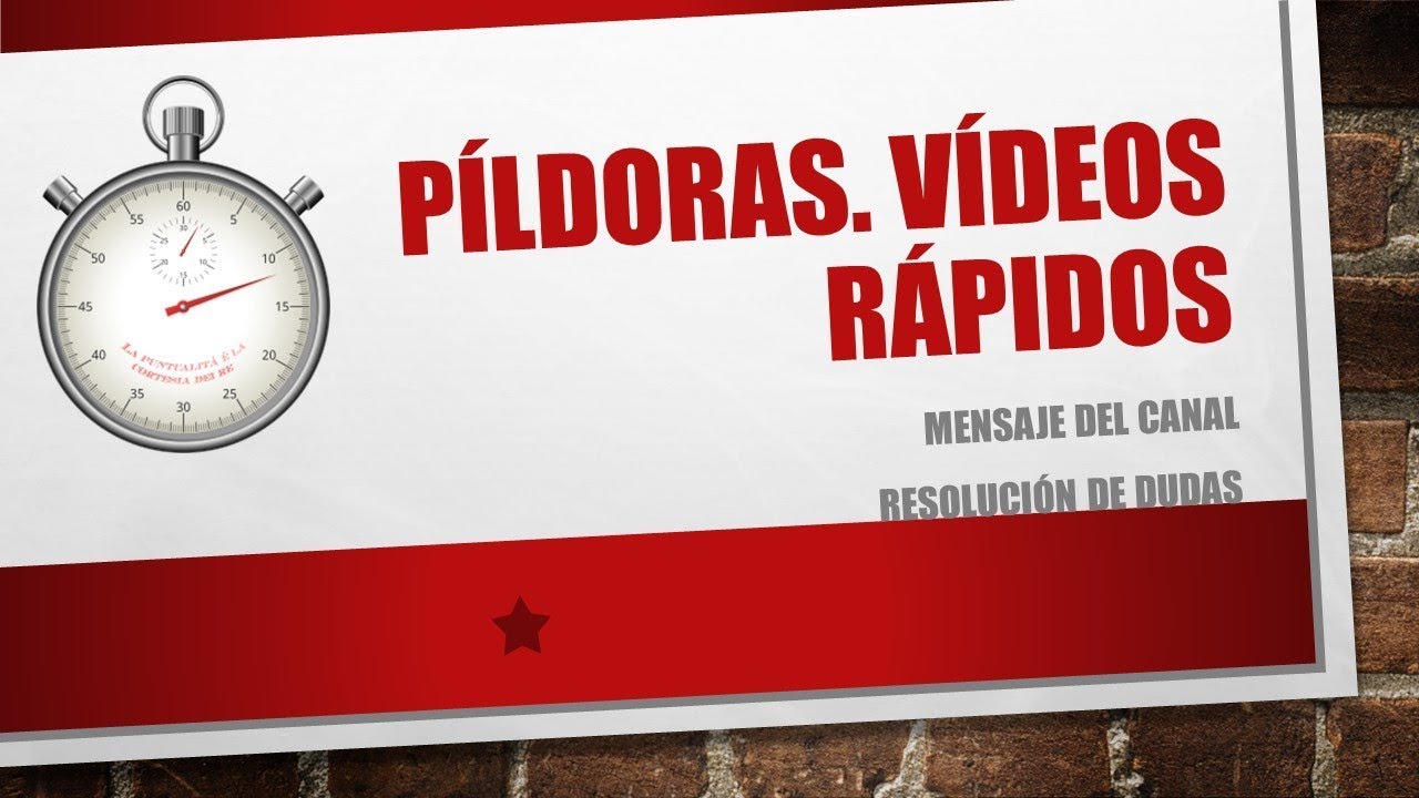 Watch Píldoras rápidas. Orden estudio programación web Now Píldoras rápidas. Orden estudio programación web