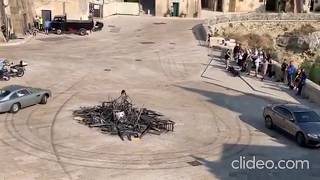 James Bond - No Time To Die: Stunt driving with Aston Martin DB5 & enemy cars (P2), Matera, Italy