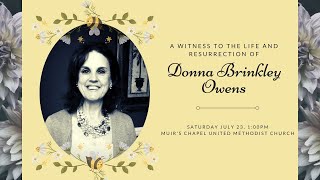 Memorial Service for Donna Brinkley Owens