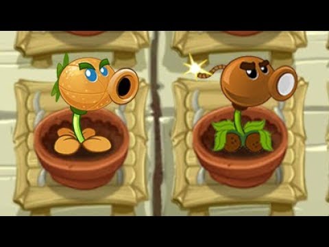 Plants Vs Zombies 2 Lanzaguisantes Cañon y Pometidora Haciendo Equipo