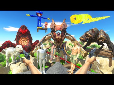 Rescues Aboriginal People & Fights Dinosaurs,Bloop,Kong,Biollante - Animal Revolt Battle Simulator