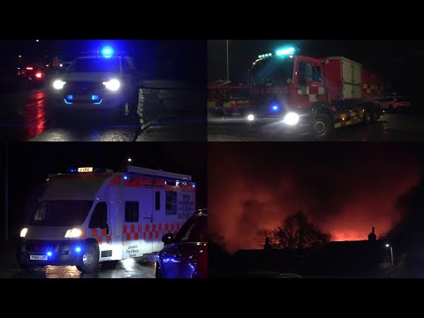Cheese Factory Fire! Multiple Pumps & Specials Responding - Lancashire Fire & Rescue