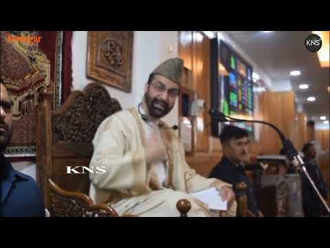 After a gap of ten years, Mirwaiz Umar Farooq delivered a sermon at the historic Khanqah-e-Faizpanah, Charar-e-Sharief, the revered shrine of Sheikh-ul-Alam Hazrat Sheikh Nooruddin Noorani (RA).   A large gathering of devotees attended the event to hear Mirwaiz’s address, which centered on the timeless message of Islam -peace, justice, and spiritual renewal drawn from the teachings of Kashmir’s patron saint.