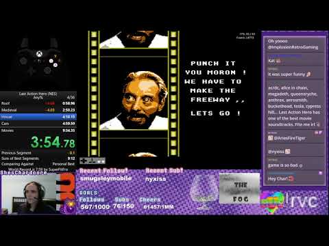 Last Action Hero (NES) Any% Speedrun PB 8:33 by ShesChardcore