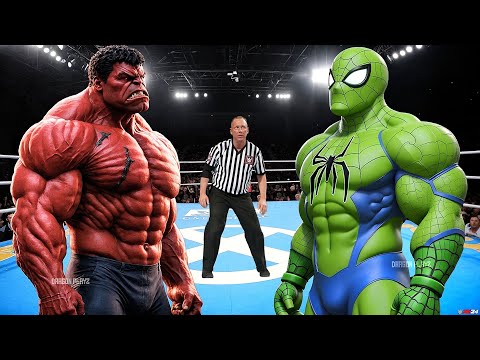 RED HULK VS GREEN SPIDER-MAN - EPIC BATTLE