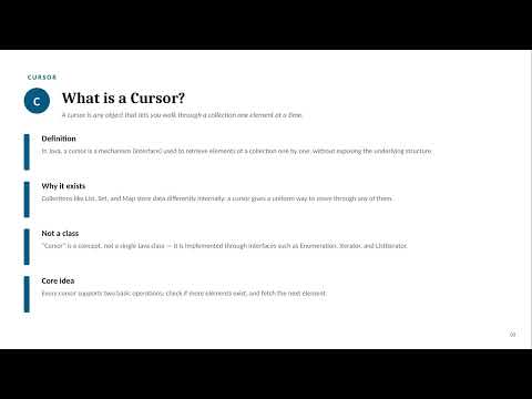 Cursor In Advanced Java Java Collections Framework Enumeration Iterator Listiterator