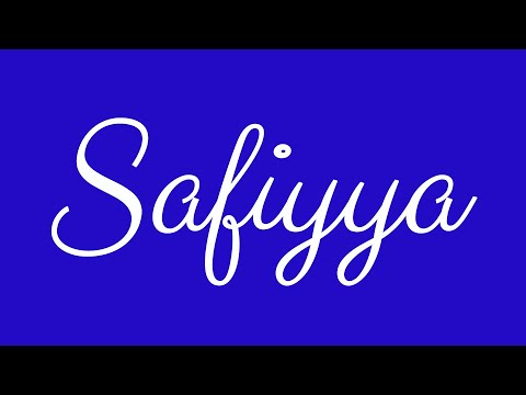 Learn how to Sign the Name Safiyya Stylishly in Cursive Writing