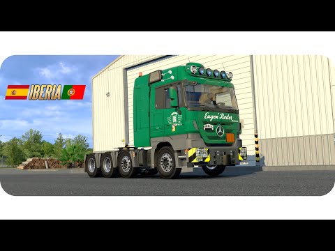 ETS 2 ★ DLC Iberia ★ Mercedes-Benz Actros MP3 (by Dotec) Euro Truck Simulator 2 2K gameplay