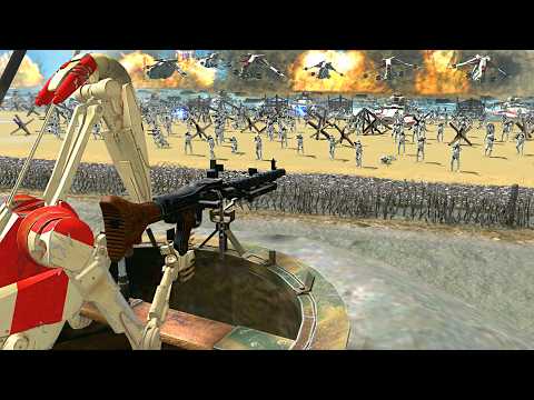 I built a Clone Wars D-DAY BEACH Invasion of CLIFF BUNKERS! - Gates of Hell: Star Wars Mod