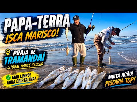 Pescaria de papa-terra na de Tramandai litoral Norte Gaúcho 