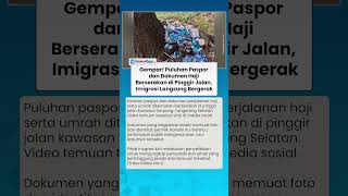 Puluhan Paspor dan Dokumen Jemaah Haji Dibuang di Pinggir Jalan, Imigrasi Langsung Telusuri