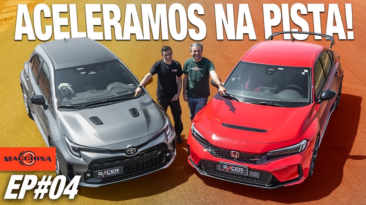 Type-R e GR Corolla acelerando na pista. Chegou a hora da verdade!