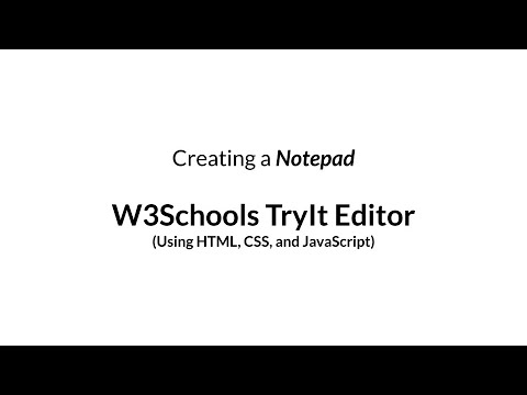 How To Make A Basic Notepad Using Htmlcssjs