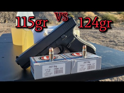 357 sig Underwood Ammo Test (115gr VS 124gr) in Ballistics Gel