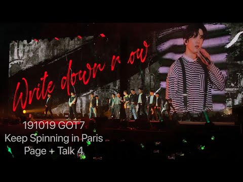 191019 GOT7 KEEP SPINNING in Paris - Page + Talk 4