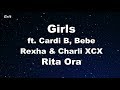 Girls ft. Cardi B, Bebe Rexha & Charli XCX - Rita Ora Karaoke 【No Guide Melody】 Instrumental