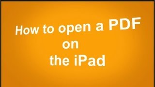 How to open a PDF file in Mail on the iPad