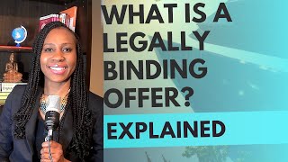 What is a legally binding offer? How can an offer be made by conduct?
