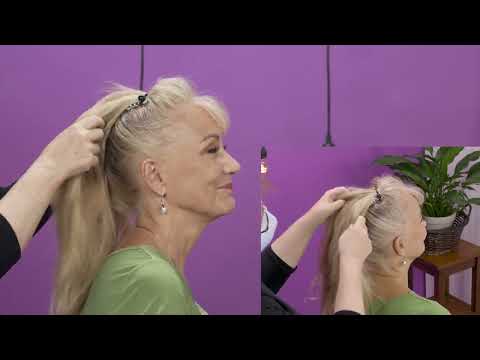 HairZing Stretch Satin Cord Banana Hair Clip