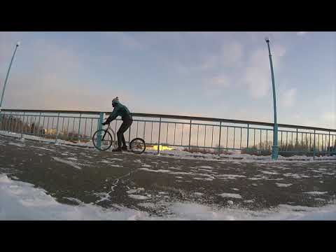 Winter footbiking in Siberia