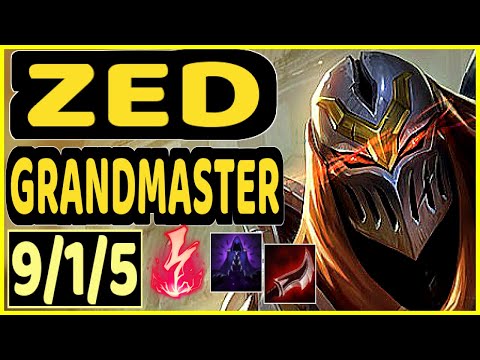 MILICA (ZED) - 9/1/5 KDA MID GAMEPLAY - EUW Ranked GRANDMASTER