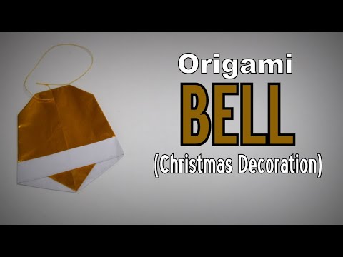 Origami - How to make a BELL (Christmas Decoration) #origami #christmas #decoration