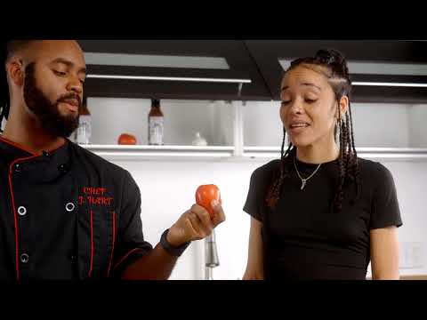 Guest Chef J Hart makes CITYBOI BBQ Fried Tofu with Guest Host Shekaya Sky