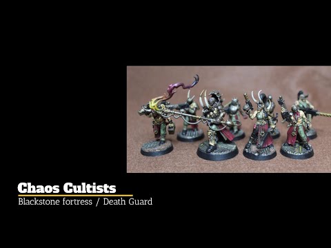 Chaos cultists for my death guard army, flame effects on blackstone fortress cultists of the abyss