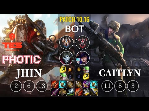 TES Photic Jhin vs Caitlyn Bot - KR Patch 10.16