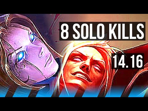 ORIANNA vs VLADIMIR (MID) | 72% winrate, 8 solo kills, 10/2/2, Dominating | EUW Master | 14.16