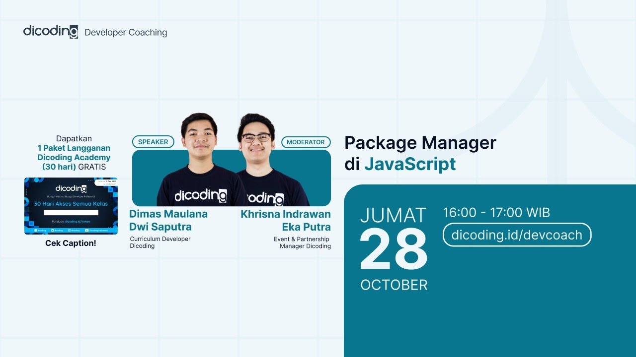 Dicoding Developer Coaching #70 : Back-End | Package Manager di JavaScript