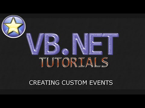 VB.NET Tutorial - Create and Handle Custom Events (Visual Basic .NET) Video