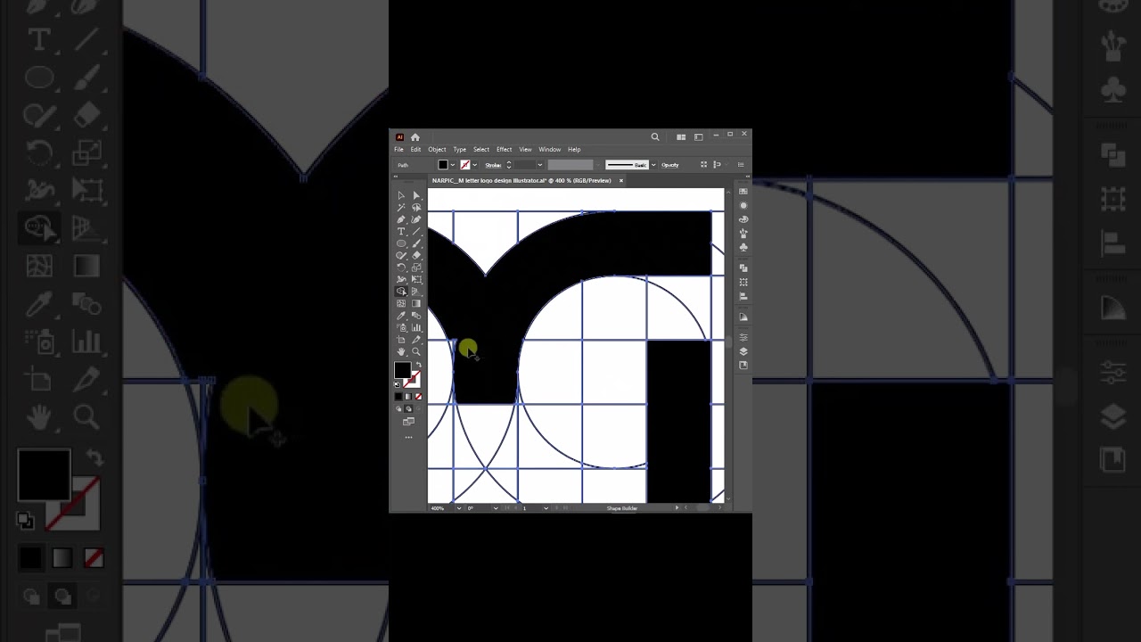Create M Letter logo in Illustrator || Logo Design Tutorial