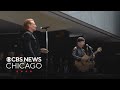 U2's Bono and The Edge perform "City of Blinding Lights"