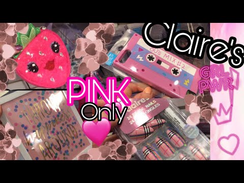 Claire’s Shopping for Pink Items Only Challenge