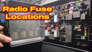 Freightliner Cascadia : RADIO FUSE Location.