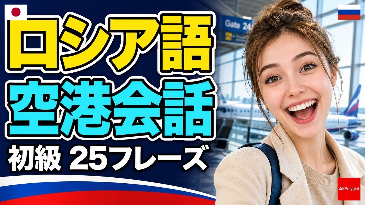 ロシア語 空港会話 初級 25フレーズ | 初心者 | 聞き流し | 作業用 | ネイティブ | 日常会話 | チェックイン | パスポート episode artwork