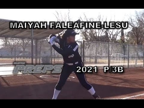 2021 Maiyah Faleafine-Lesu Pitcher and Third Base Softball Skills Video