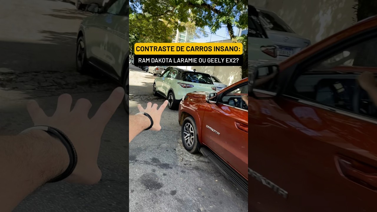 CONTRASTE DE CARROS INSANO: RAM DAKOTA LARAMIE OU GEELY EX2?