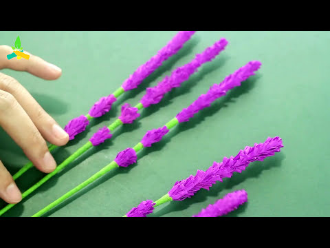 How to Make Simple Crepe Paper Lavender | DIY Tutorial