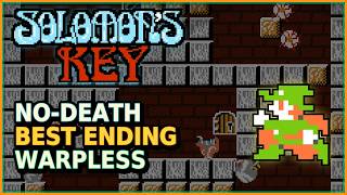 Solomon's Key (NES, 1987) – Full Game No-Death Warpless Session [Best Ending] 🗝️🔯🧙‍